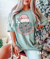 Groovy And Bright Christmas Shirt Png, Retro Chritmas tee, Holiday apparel, Groovy Christmas T-Shirt Png, comfort color,