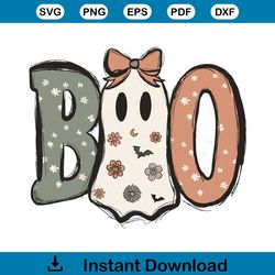 Cute Boo Halloween SVG Spooky Teacher SVG Digital File