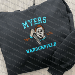 Haddonfield Embroidery, Halloween Embroidery, Retro Halloween Embroidery, Horror Fans, Micheal Embroidery, Halloween Film Embroidery