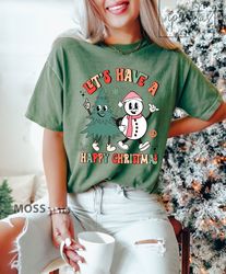 Let  Have a Happy Christma T-Shirt Png, Retro Christmas Shirt Png, Christmas gift, Christmas Family T-Shirt Png,   Chris