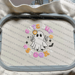 Spooky Vibes Embroidery File, Cute But Spooky Embroidery Design, Spooky Halloween Embroidery File, Digital Download