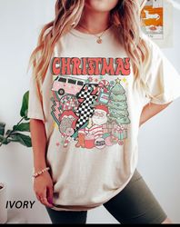 Retro Christmas Shirt Png, Groovy Chritmas tee, Retro Christmas tee, holiday apparel, Holiday apparel,   Christmas, comf