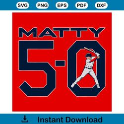 Matt Olson Atlanta Braves SVG Matty MLB Palyer SVG Cricut File