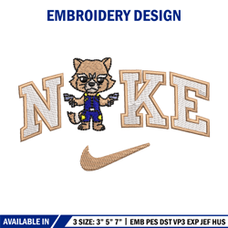 Cat x nike embroidery design, Cat cartoon embroidery, Nike design, Embroidery shirt, Embroidery file, Digital download