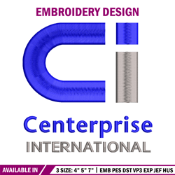 Centerprise International embroidery design, logo embroidery, embroidery file, logo design, logo shirt, Digital download