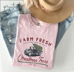 Vintage Farm Fresh Shirt Png, Fresh Farm T-Shirt Png, Retro Christmas Shirt Png, Holiday Shirt Png,   Christmas, Christm