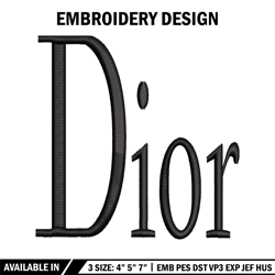Dior Logo embroidery design, Dior Logo embroidery, logo design, embroidery file, logo shirt, Digital download.