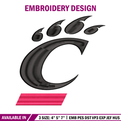 Cincinnati Bearcats embroidery design, Cincinnati Bearcats embroidery, logo Sport, Sport embroidery, NCAA embroidery.