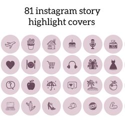 81 Pink Instagram Highlight Icons. Neutral Instagram Highlights Images. Lifestyle Instagram Highlights Covers