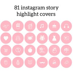 81 Pink Instagram Highlight Icons. Beauty Instagram Highlights Images. Lifestyle Instagram Highlights Covers