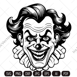 Clown svg,evil clown,Clown Face, Halloween SVG,Joker svg