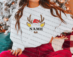 Custom Name Embroidery Designs, Christmas Embroidery Designs, Merry Xmas Embroidery Designs, Reindeer Embroidery Designs