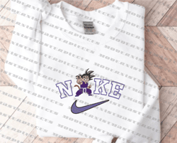 Anime Embroidered Sweatshirt, Goku Dragon Ball X NIKE Embroidered Sweatshirt, Anime Embroidered Crewneck, Custom Anime Embroidered Hoodie, Anime Gift, Embroidered Gift
