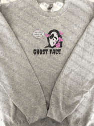 No You Hang Up First Embroidery Design, Face Ghost Embroidery Machine File, Scary Halloween, Embroidery Machine Design