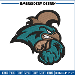 Coastal Carolina Chanticleers embroidery design, logo embroidery, logo Sport, Sport embroidery, NCAA embroidery.