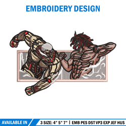 Eren x reiner embroidery design, Aot embroidery, Anime design, Embroidery shirt, Embroidery file, Digital download.zip