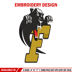 F lion embroidery design, Logo embroidery, Embroidery file, Embroidery shirt, Emb design, Digital download