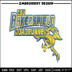 CSU Bakersfield Roadrunners embroidery design, CSU Bakersfield Roadrunners embroidery, Sport embroidery, NCAA embroidery