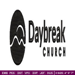 Daybreak Church logo embroidery design, Logo embroidery, embroidery file, logo design, logo shirt, Digital download.