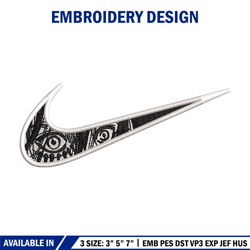 Eren eyes nike embroidery design, Aot embroidery, Nike design, Embroidery shirt, Embroidery file, Digital download