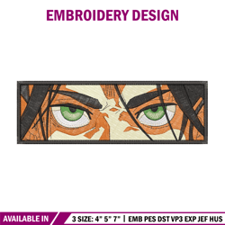 Eren eyes embroidery design, Aot embroidery, Embroidery file, Anime design, Embroidery shirt, Digital download