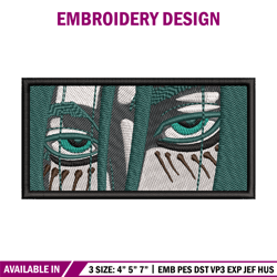 Eren green eyes embroidery design, Aot embroidery, Anime design, Embroidery shirt, Embroidery file, Digital download