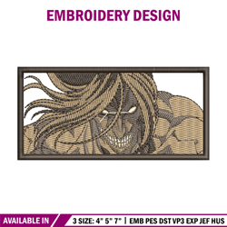 Eren titan box embroidery design, Aot embroidery, Anime design, Embroidery shirt, Embroidery file, Digital download