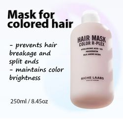 RICHE Hair Mask SCALP R-PLEX Amino Acids & Peptides & 5 exotic oils & Vegan keratin & Inulin 250ml / 8.45oz