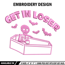Get in lose embroidery design, Skeleton embroidery, Embroidery file, Embroidery shirt, Emb design, Digital download