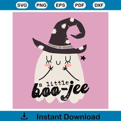 Spooky Witch A Little Boo Jee SVG Graphic Design File