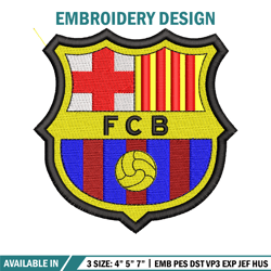 Fc Barcelona logo embroidery design, logo embroidery, logo design, Embroidery shirt, football shirt, Instant download