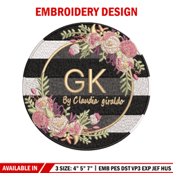Gk Logo embroidery design, Gk Logo embroidery, logo design, embroidery file, logo shirt, Digital download.