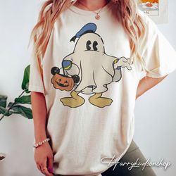 Comfort Colors Donald Duck Ghost Halloween Shirt, Disney Spooky Season Shirt, Mickey's Not So Scary Halloween Shirt, Hal