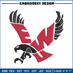Eastern Washington Eagles embroidery design, Eastern Washington Eagles embroidery, Sport embroidery, NCAA embroidery.