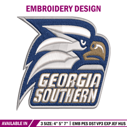 Georgia Southern Eagles embroidery design, Georgia Southern Eagles embroidery, logo Sport embroidery, NCAA embroidery.