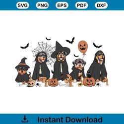 Funny Rottweiler Halloween Ghost Dog PNG Download