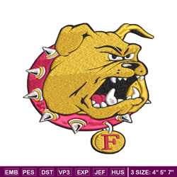 Ferris State Bulldogs  embroidery design, Ferris State Bulldogs  embroidery, logo Sport embroidery, NCAA embroidery.