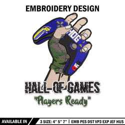 Hall of Games 868 logo embroidery design, Hall of Games 868 logo embroidery, logo design, logo shirt, Instant download