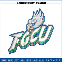 Florida Gulf Coast Eagles embroidery design, Florida Gulf Coast Eagles embroidery, Sport embroidery, NCAA embroidery.
