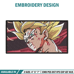 Goku ssj embroidery design, Dragonball embroidery, Anime design, Embroidery shirt, Embroidery file, Digital download