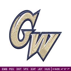 George Washington Colonials embroidery design, George Washington Colonials embroidery, Sport embroidery, NCAA embroidery
