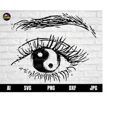 Yin Yang Symbol Svg, Eye Svg, Yin Yang with Eye Svg, Eyes Svg for Cricut Cut File, svg files for Cricut, Instant Downloa