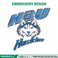 Houston Baptist Huskies embroidery design, Houston Baptist Huskies embroidery, logo Sport embroidery, NCAA embroidery.
