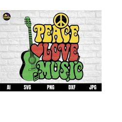 Peace Love Music Svg, Music Svg, Peace Love Svg, Heart Svg, Peace Sign Svg, Teacher life Svg, Music Svg, Peace Svg, Love