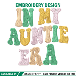 In my auntie era embroidery design, Spooky embroidery, Embroidery file, Embroidery shirt, Emb design, Digital download