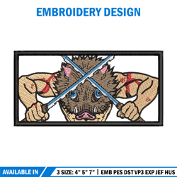 Inosuke box embroidery design, Inosuke embroidery, Anime design, Embroidery shirt, Embroidery file,Digital download