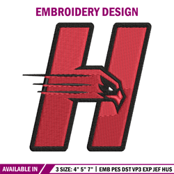 Hartford Hawks embroidery design, Hartford Hawks embroidery, logo Sport, Sport embroidery, NCAA embroidery.