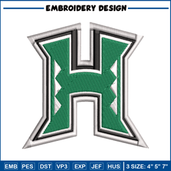 Hawaii Warriors embroidery design, Hawaii Warriors embroidery, logo Sport, Sport embroidery, NCAA embroidery.
