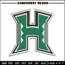Hawaii Warriors embroidery design, Hawaii Warriors embroidery, logo Sport, Sport embroidery, NCAA embroidery.