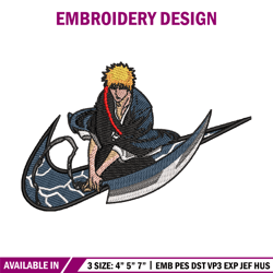 Ichigo x nike embroidery design, Bleach embroidery, Nike design, Embroidery shirt, Embroidery file, Digital download
